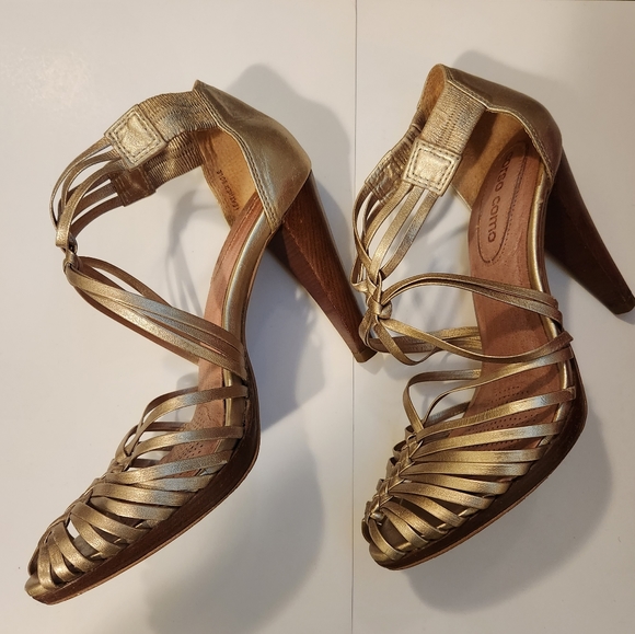 Corso Como  Golden Heels Sandals  Size 7 - Picture 2 of 11